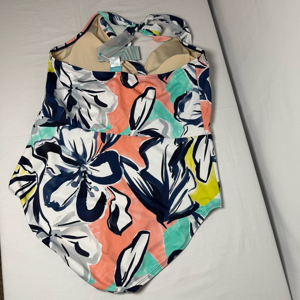 Women’s Floral 1pc Swimwear by Coastal Blue Sz XL (16-18) NWT - Picture 2 of 13